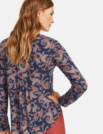 Multi-Color Blouse Long-Sleeve