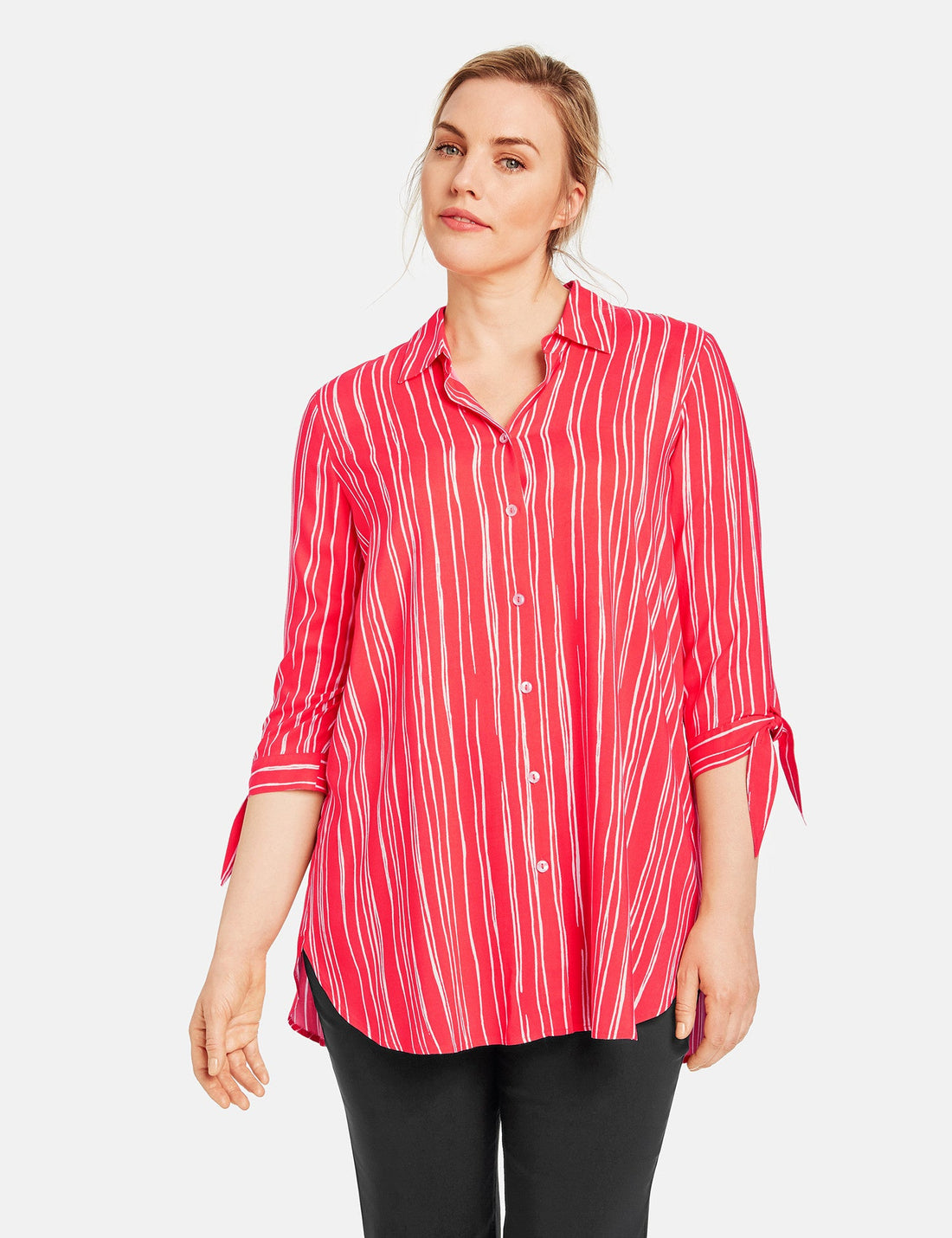Red Blouse 3/4-Sleeve
