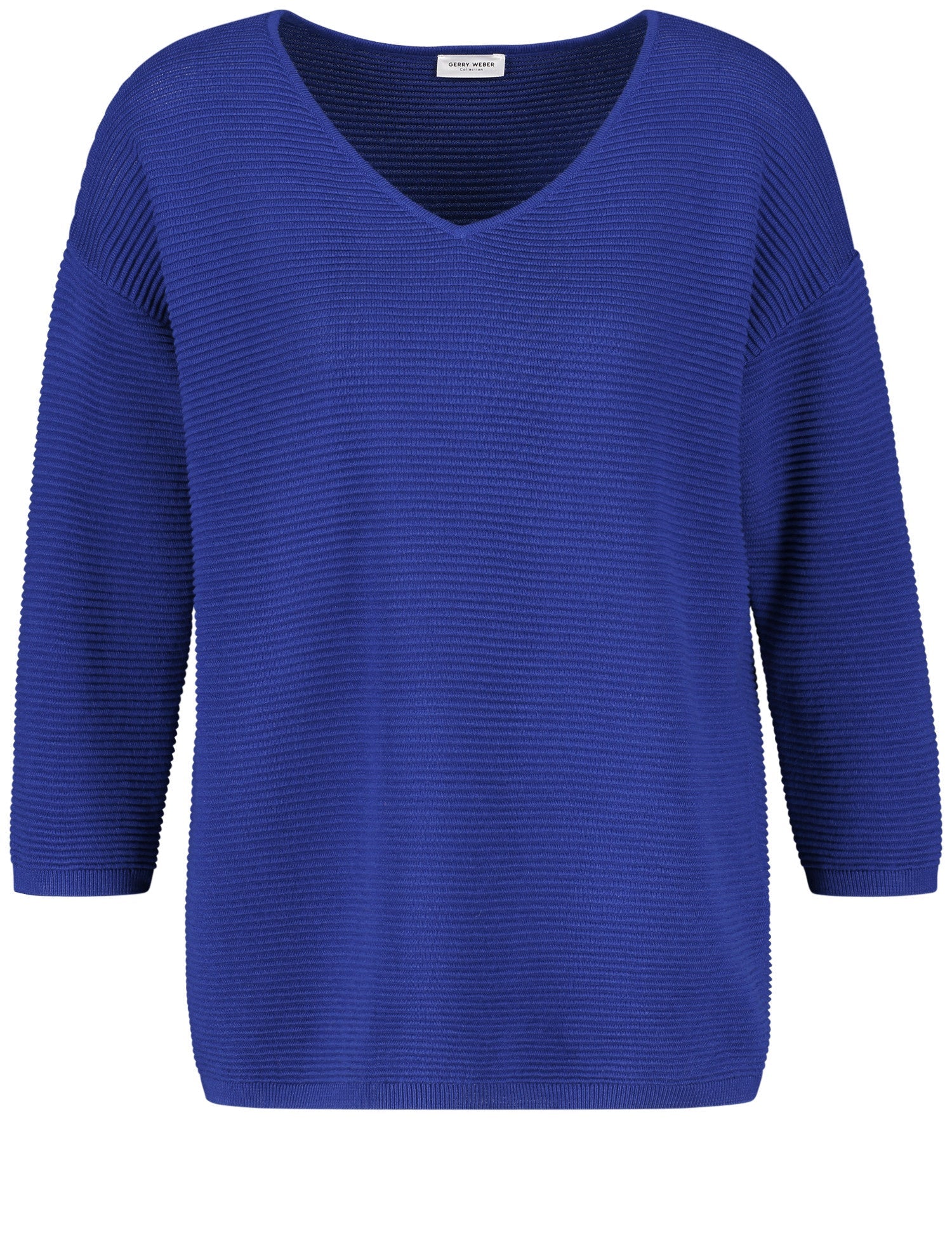 Middle Blue Pullover 3/4-Sleeve Roundneck