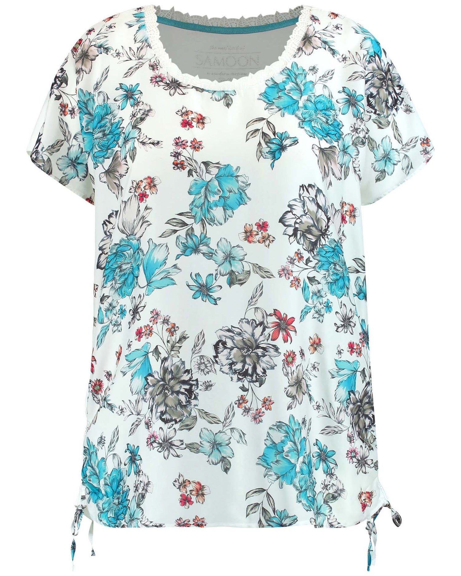 White T-Shirt Short-Sleeve Roundneck