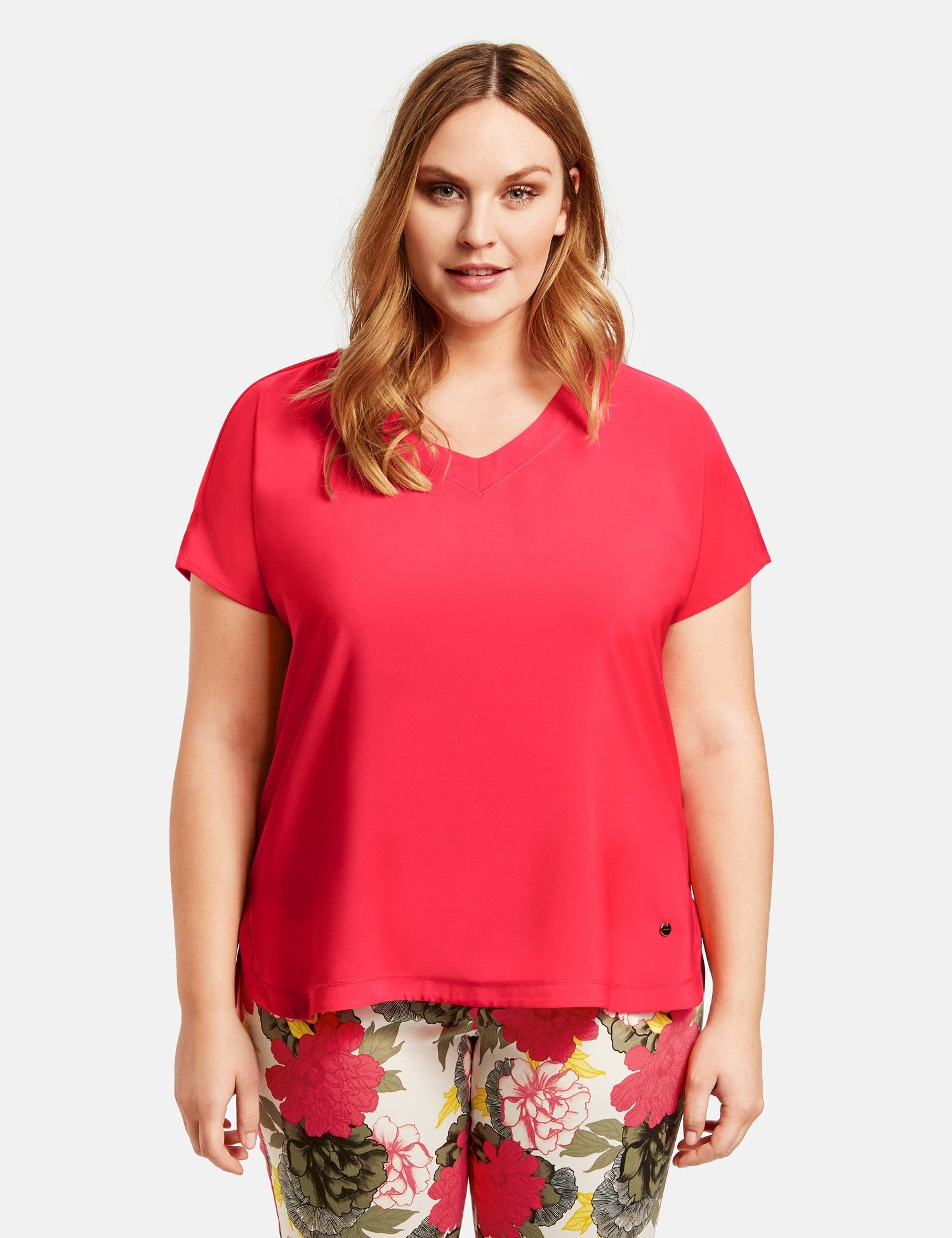 Pink T-Shirt Short-Sleeve Roundneck