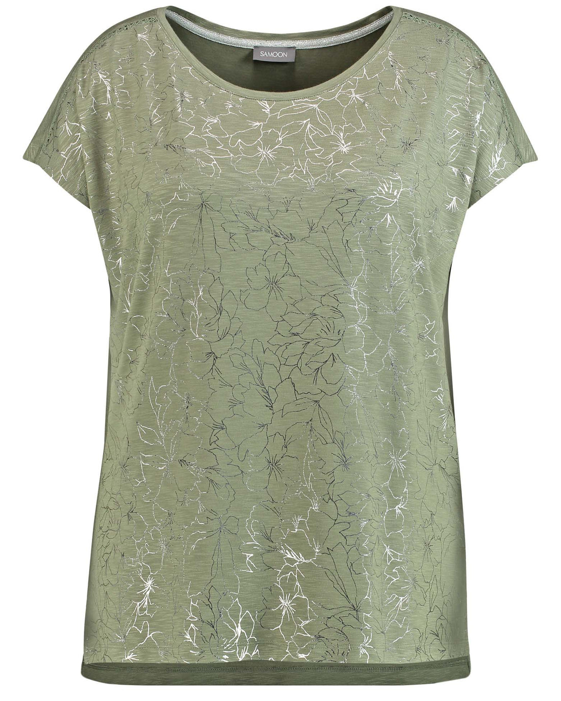 Green T-Shirt Short-Sleeve Roundneck