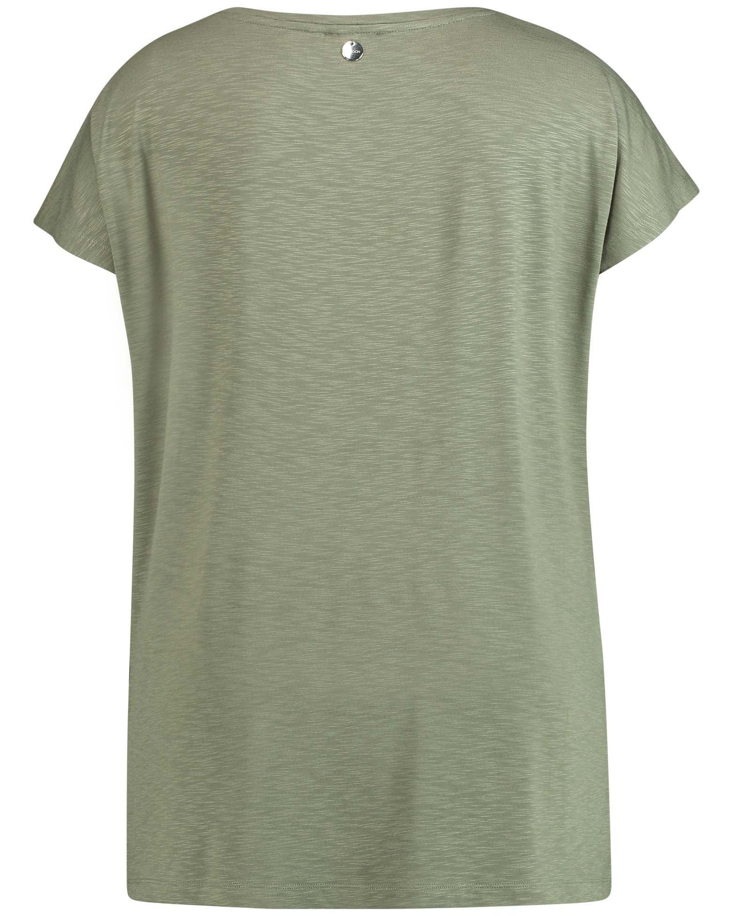 Green T-Shirt Short-Sleeve Roundneck