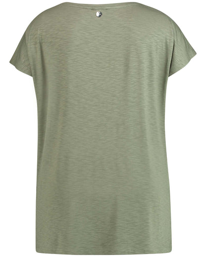 Green T-Shirt Short-Sleeve Roundneck