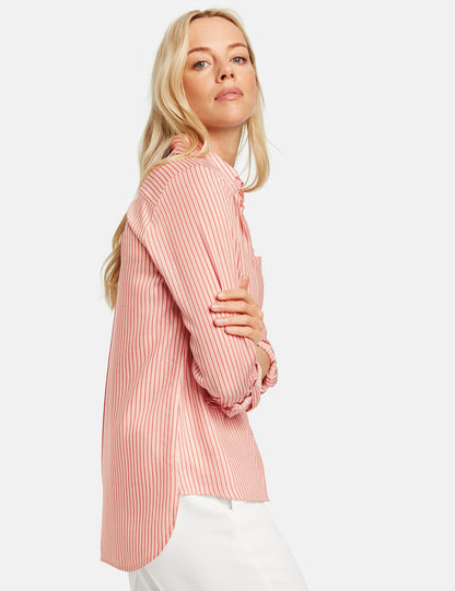Coral Blouse Long-Sleeve