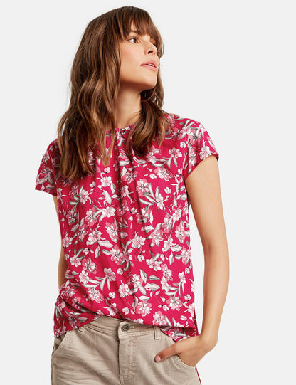 Pink Blouse Short-Sleeve