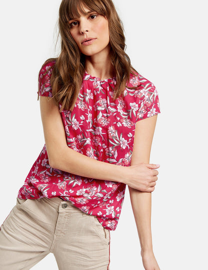 Pink Blouse Short-Sleeve