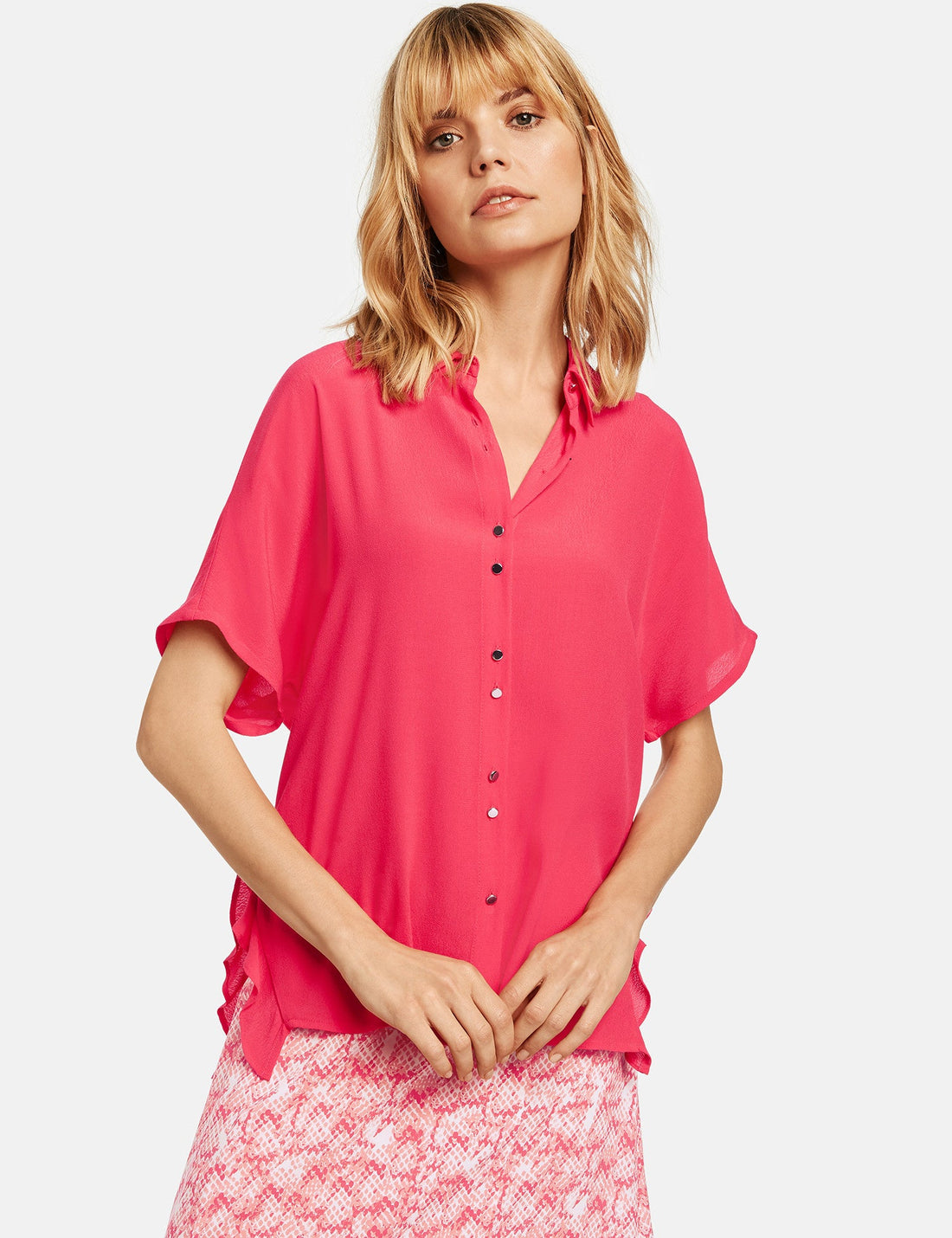 Pink Blouse Short-Sleeve
