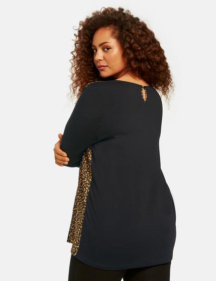 Yellow T-Shirt 3/4-Sleeve Roundneck