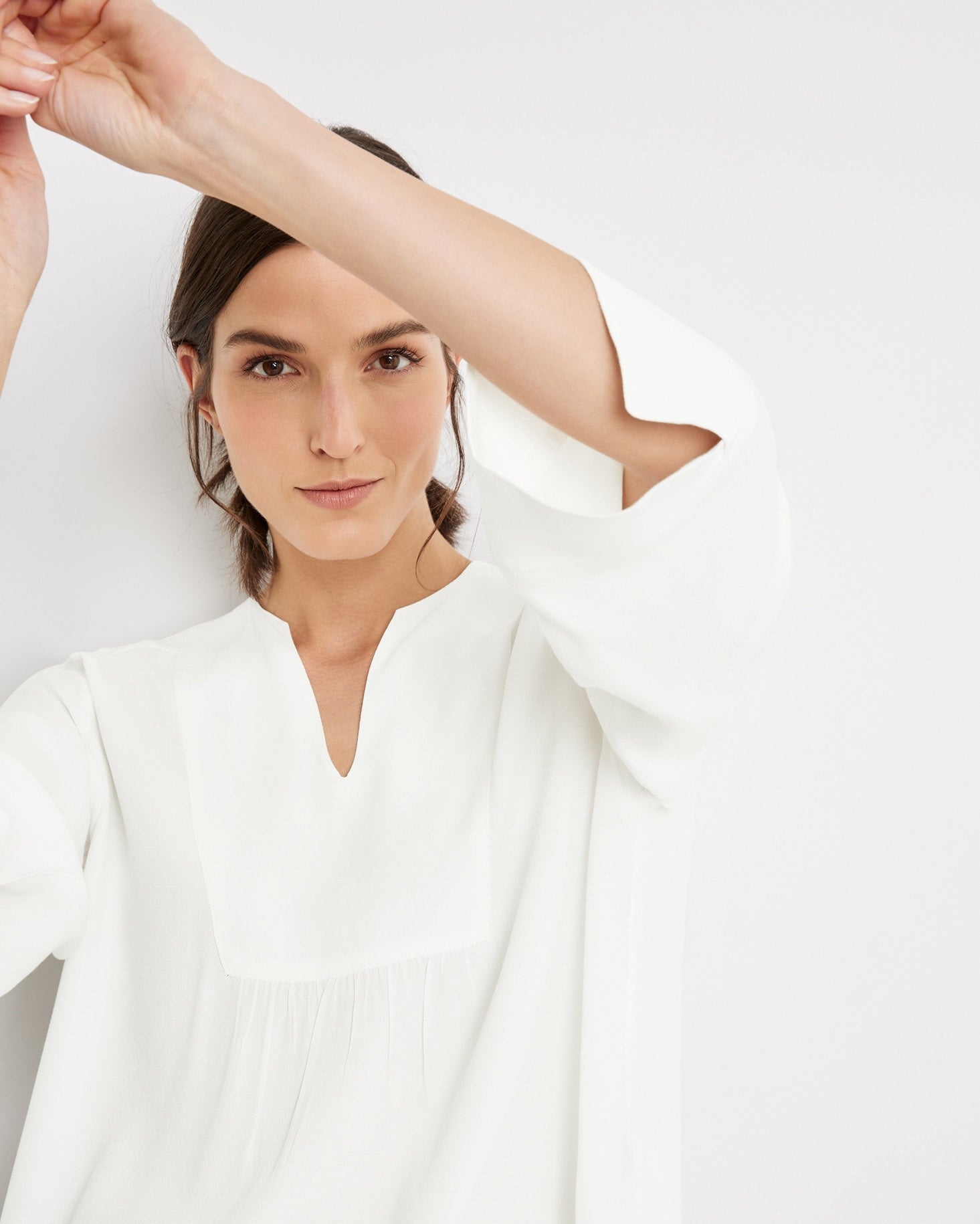 White Blouse 3/4 Sleeve