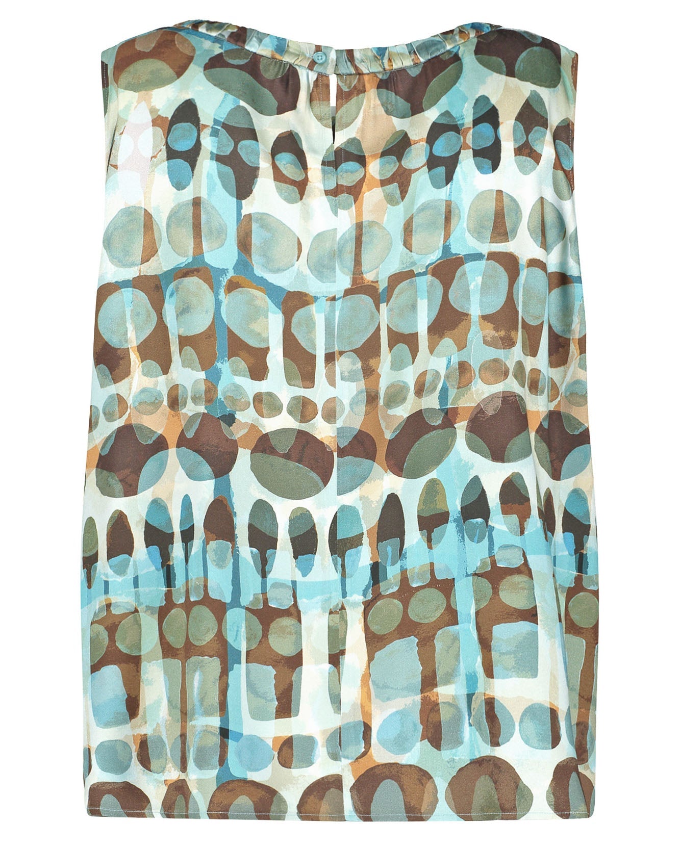 Middle Blue Blouse Without Sleeve