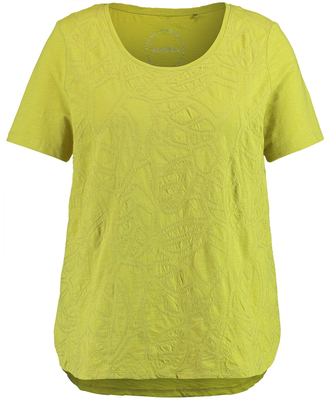 Yellow T-Shirt Short-Sleeve Roundneck