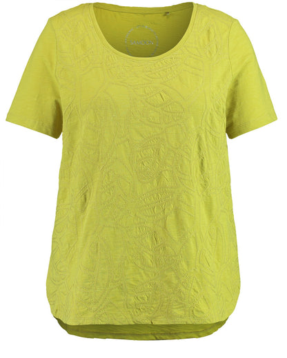 Yellow T-Shirt Short-Sleeve Roundneck