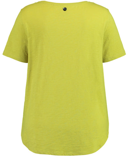 Yellow T-Shirt Short-Sleeve Roundneck