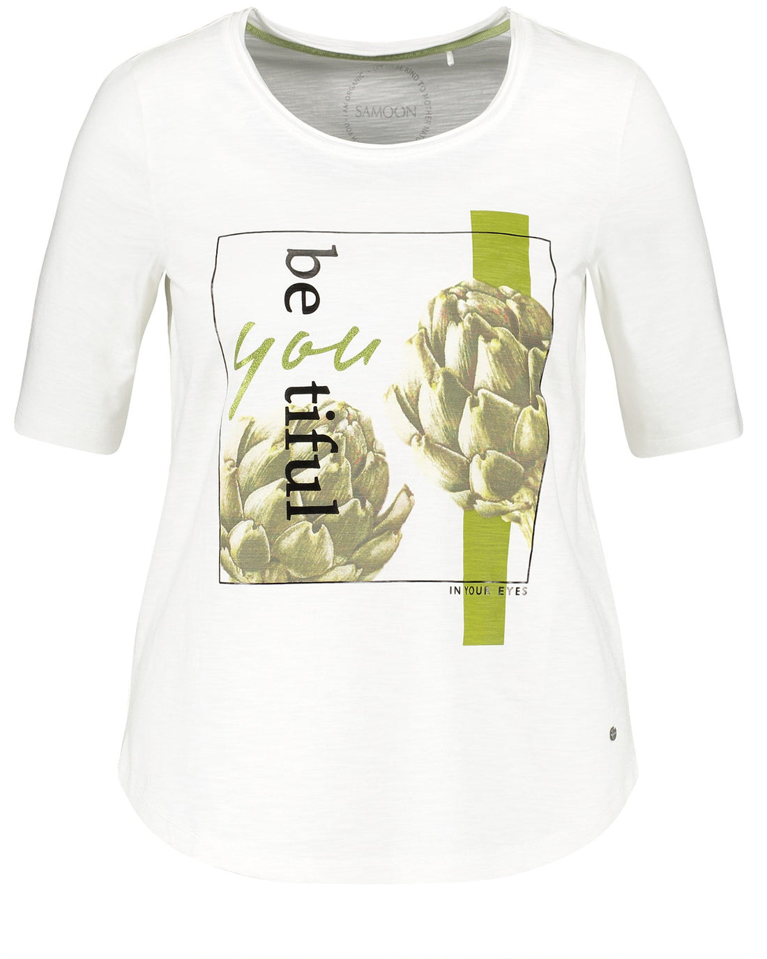 White T-Shirt Short-Sleeve Roundneck