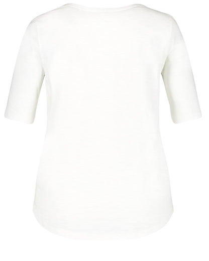 White T-Shirt Short-Sleeve Roundneck