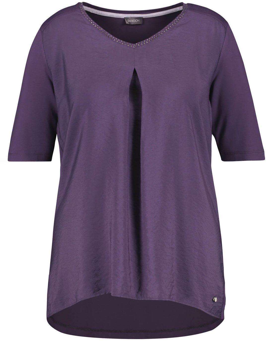 Mauve T-Shirt Short-Sleeve Roundneck