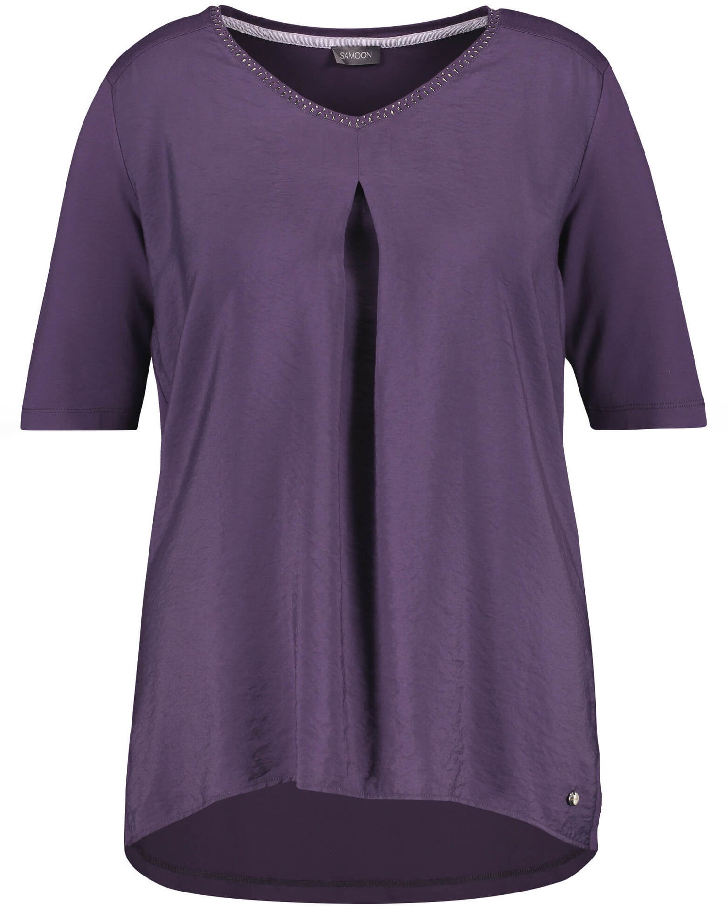 Mauve T-Shirt Short-Sleeve Roundneck