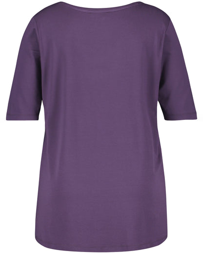 Mauve T-Shirt Short-Sleeve Roundneck