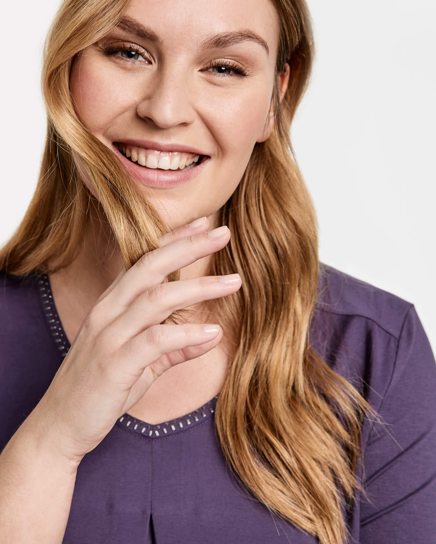 Mauve T-Shirt Short-Sleeve Roundneck