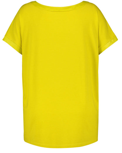Yellow T-Shirt Short-Sleeve Roundneck