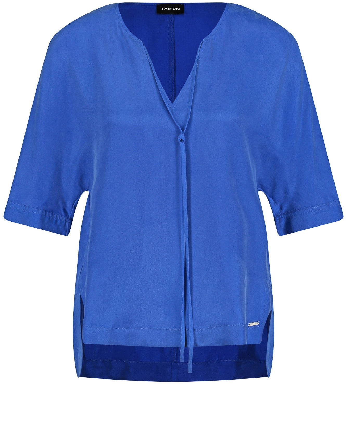 Middle Blue Blouse Short-Sleeve