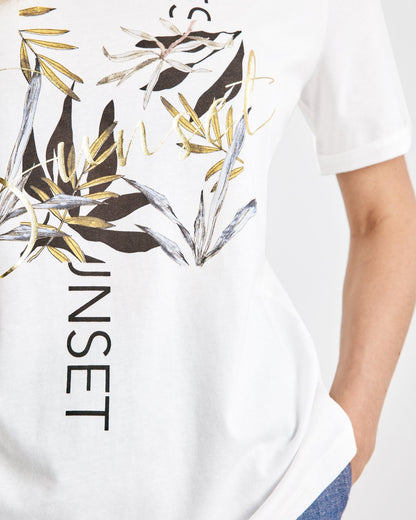 White T-Shirt 1/2 Sleeve