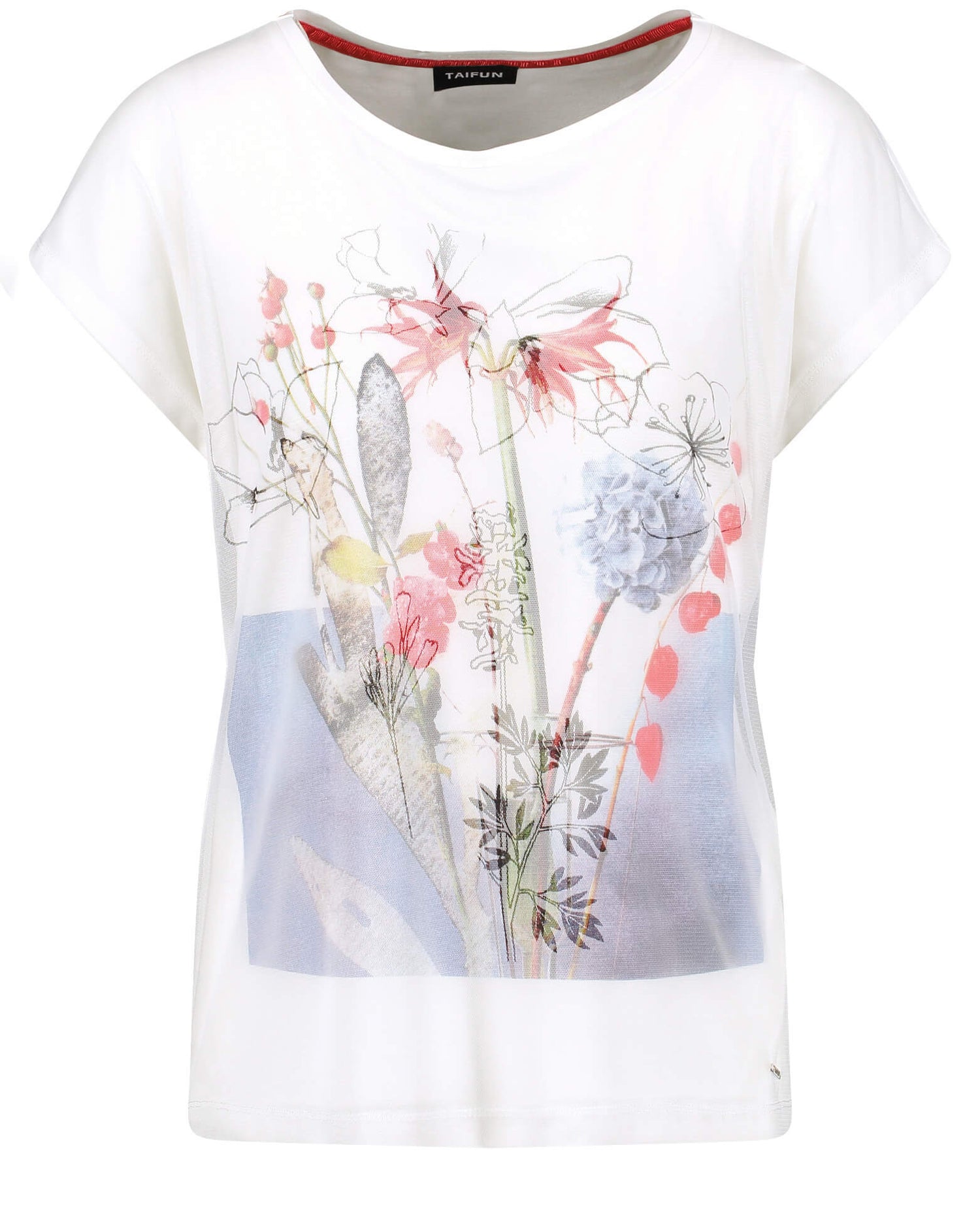 White T-Shirt Short-Sleeve Roundneck