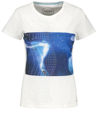 White T-Shirt Short-Sleeve Roundneck