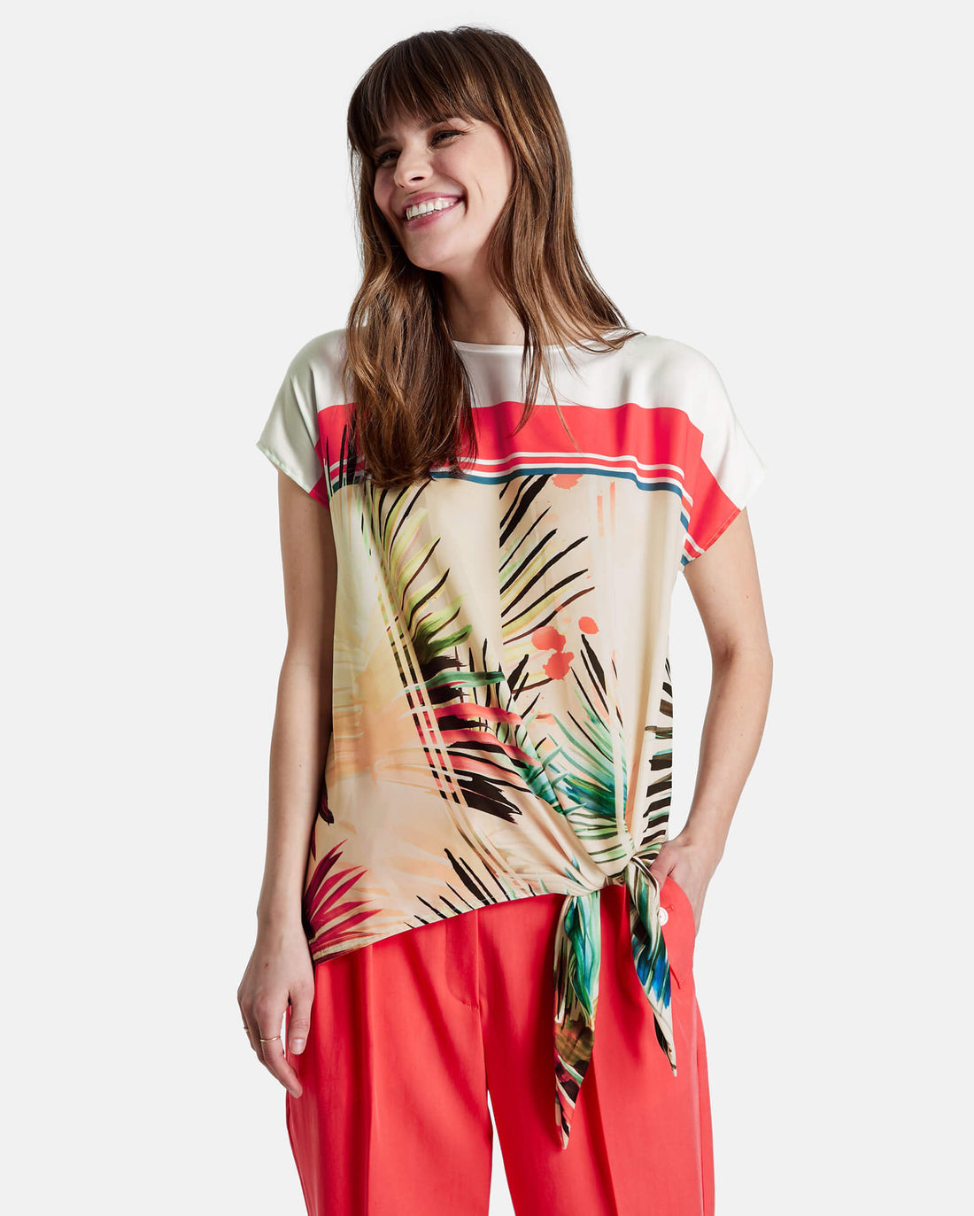 Multi-Color T-Shirt Short-Sleeve Roundneck