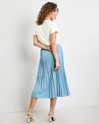 Light Blue Pleated Skirt