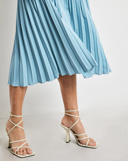 Light Blue Pleated Skirt