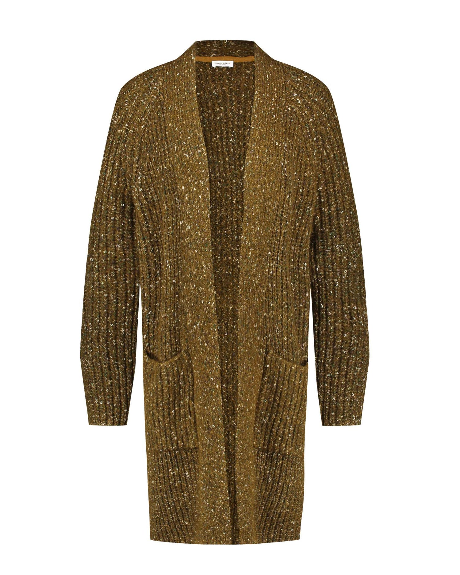 Kaki Long Jacket With A Multi-Coloured Look