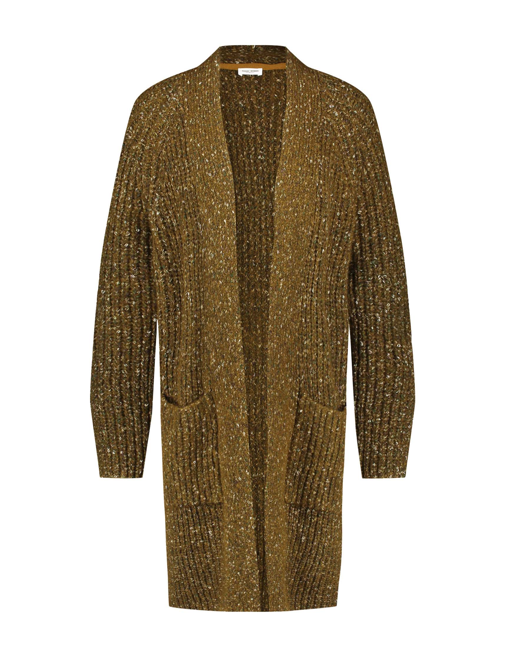 Kaki Long Jacket With A Multi-Coloured Look