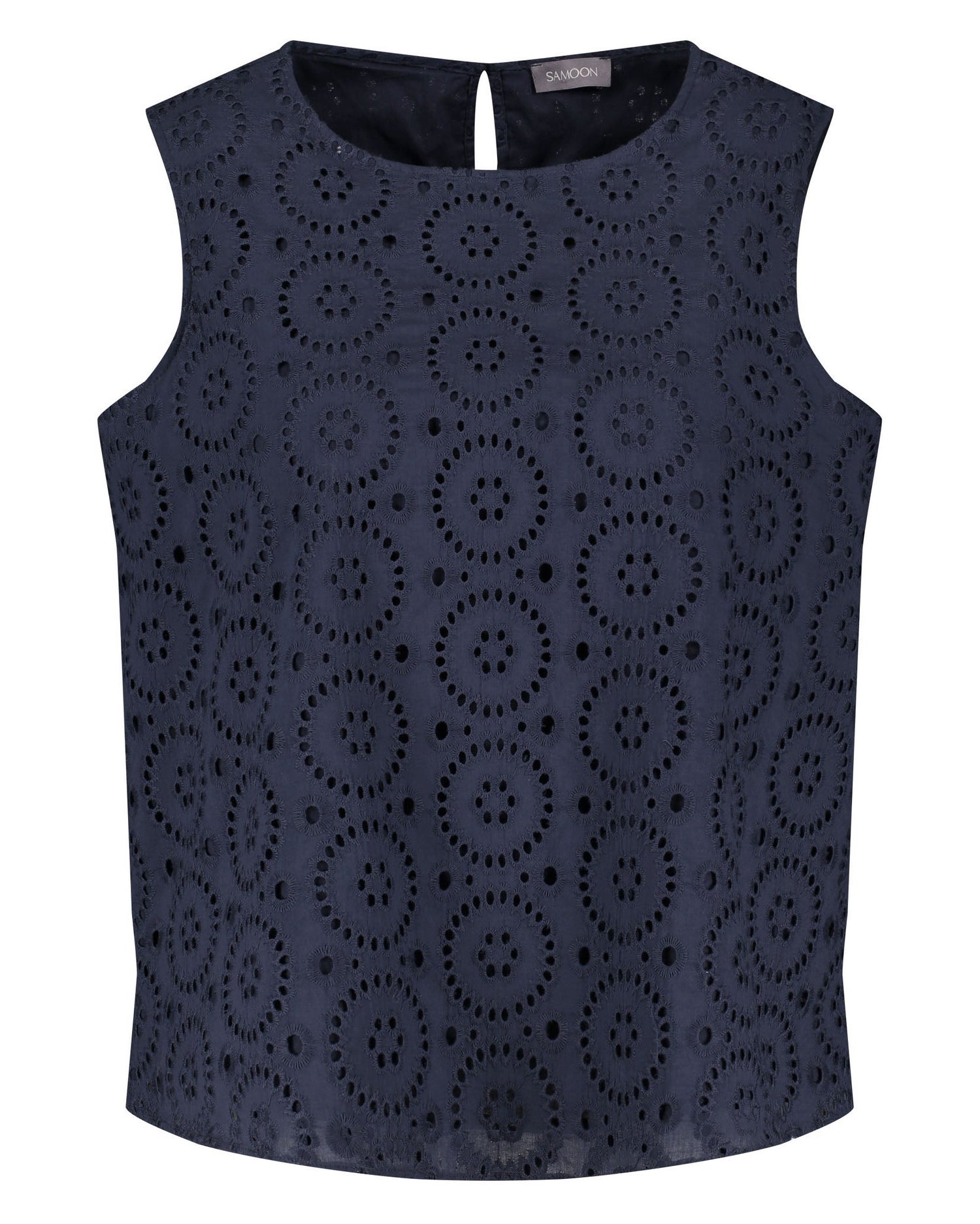 Dark Blue Blouse Without Sleeve