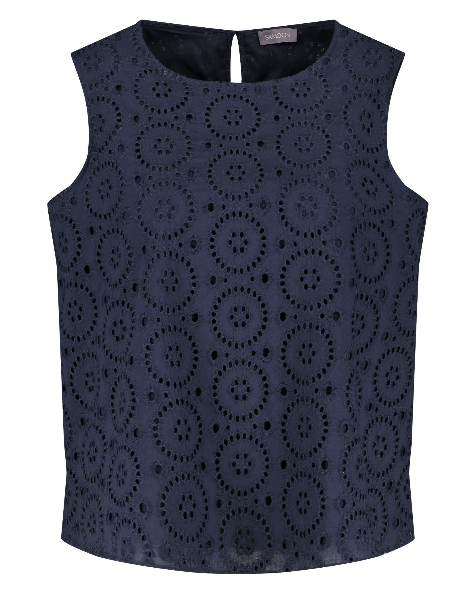 Dark Blue Blouse Without Sleeve