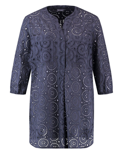 Dark Blue Blouse 3/4 Sleeve