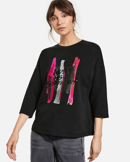 Black T-Shirt 3/4 Sleeve