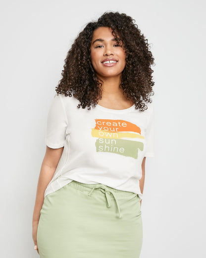 White T-Shirt 1/2 Sleeve