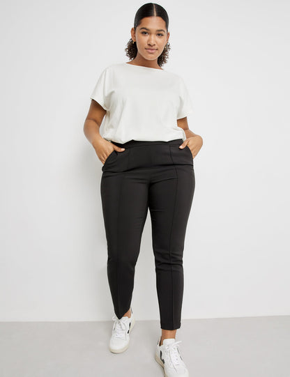 Black 7/8 Pants With Comfortable Legs Mia