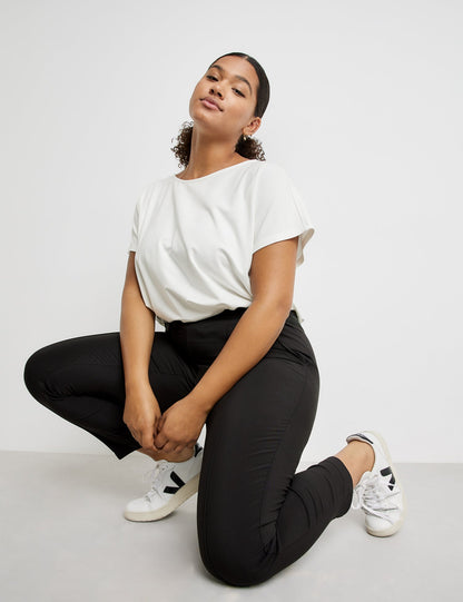 Black 7/8 Pants With Comfortable Legs Mia