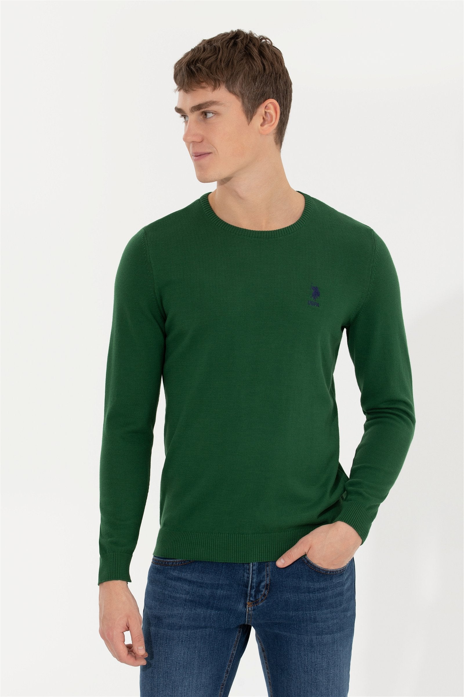 Green Knitting Jumper