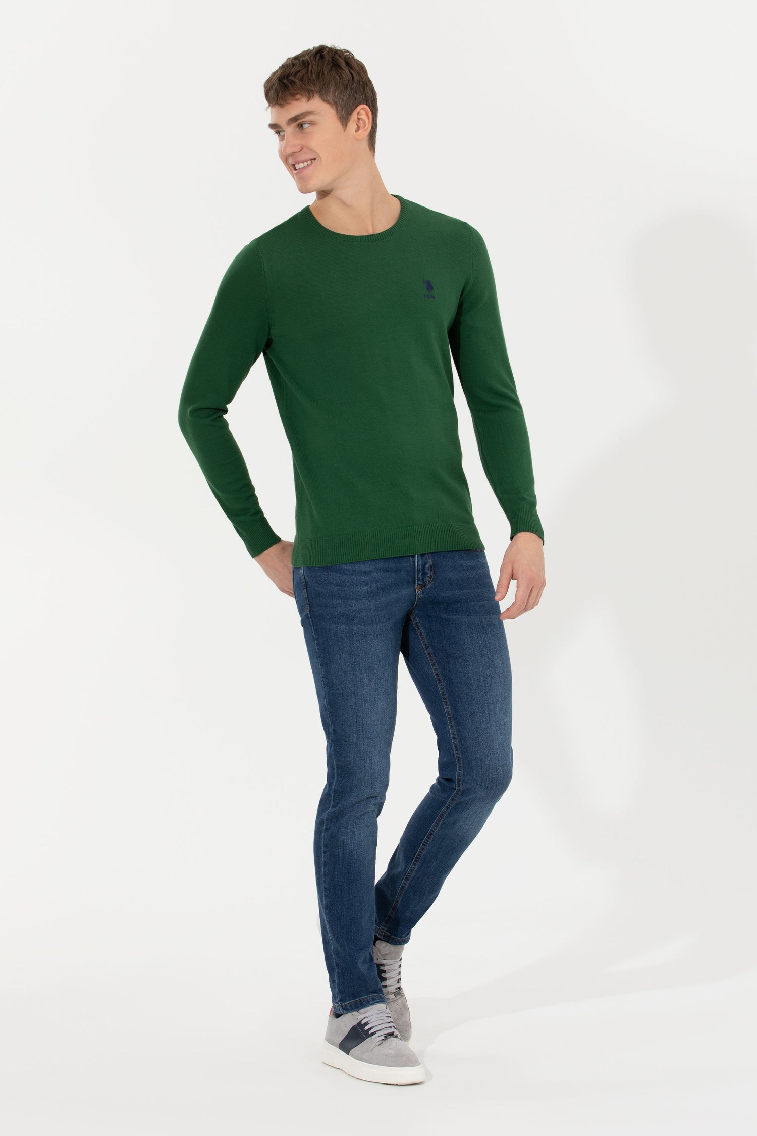 Green Knitting Jumper