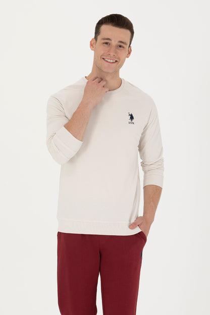 Beige Sweatshirt With USPA Logo_G081SZ0820 1639130_VR049_05