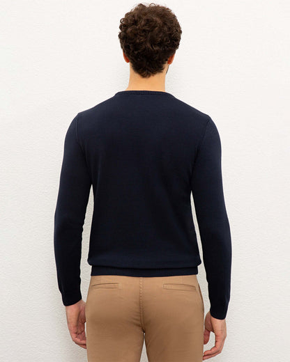 Dark Blue Knitting Jumper