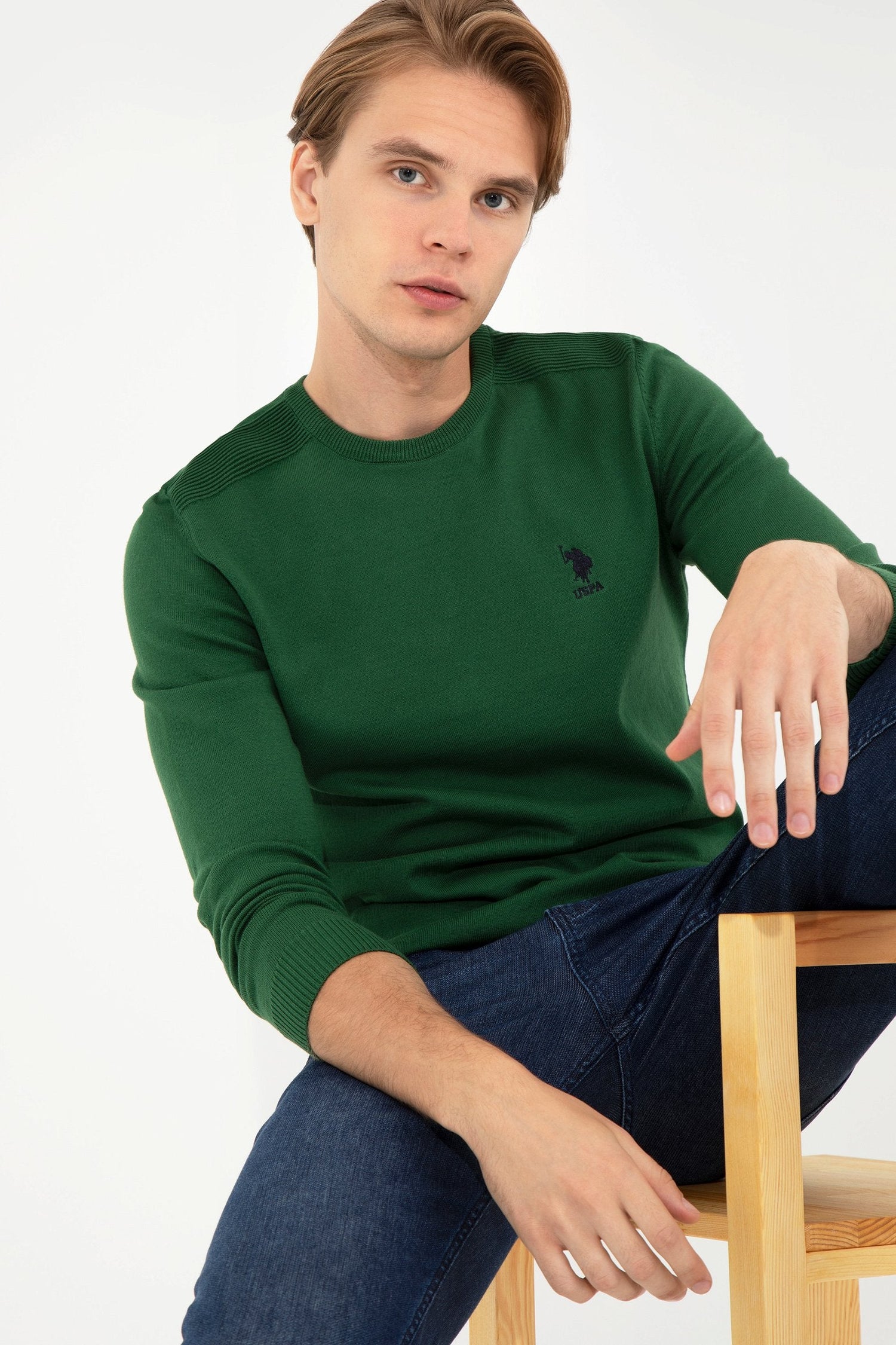 Green Knitting Jumper