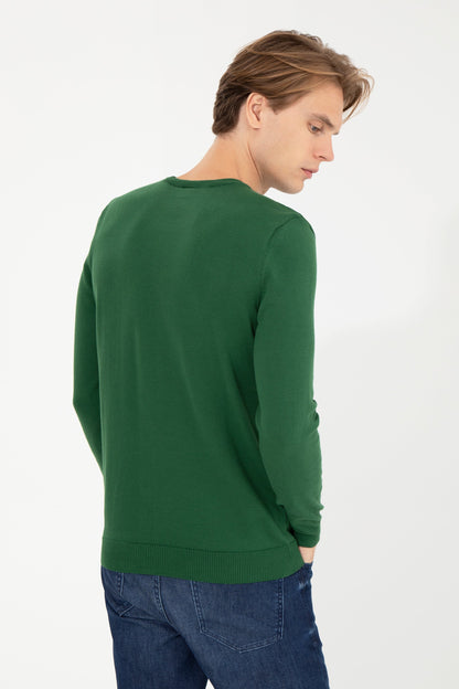 Green Knitting Jumper