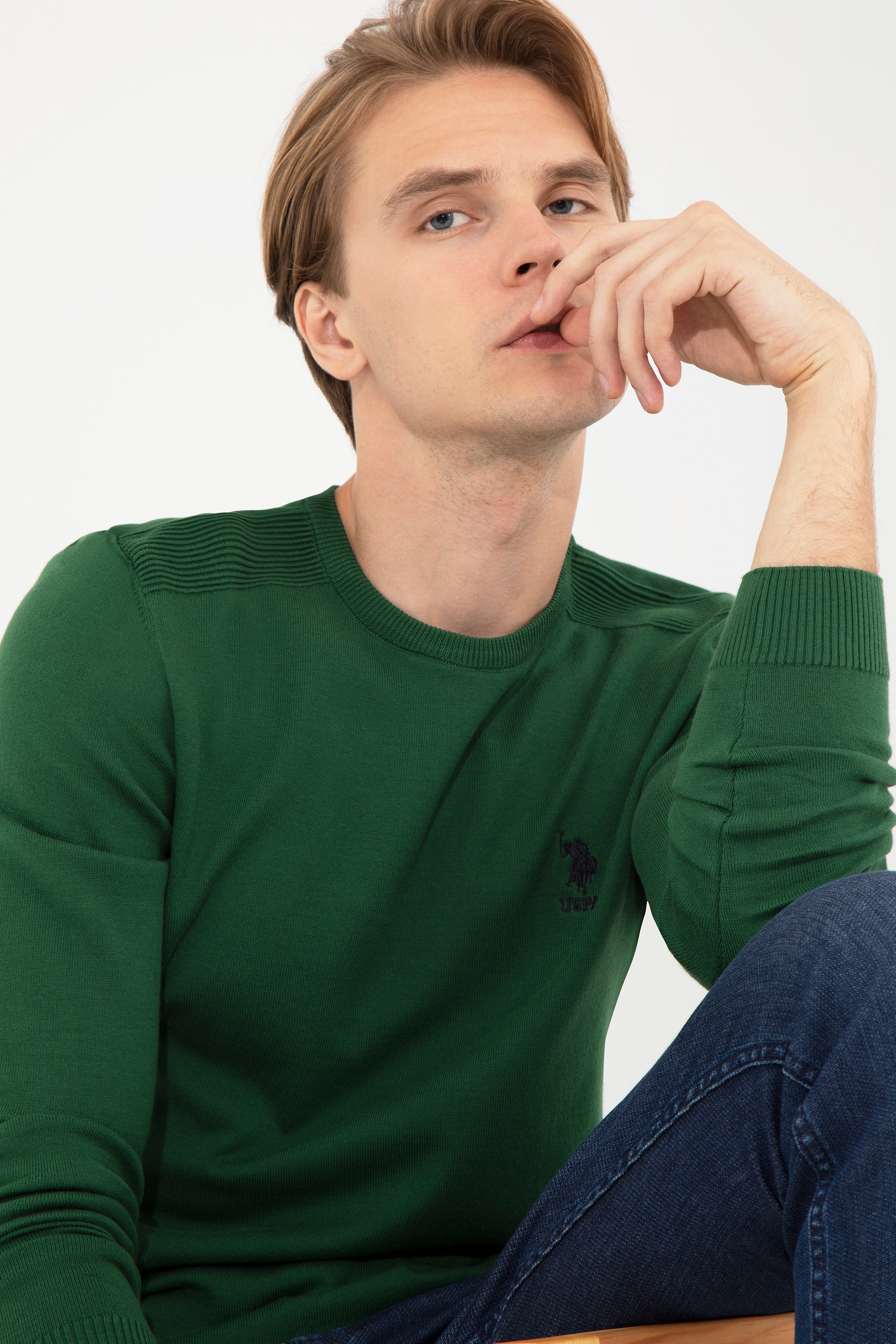 Green Knitting Jumper