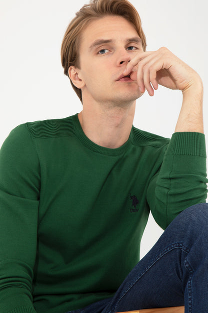 Green Knitting Jumper