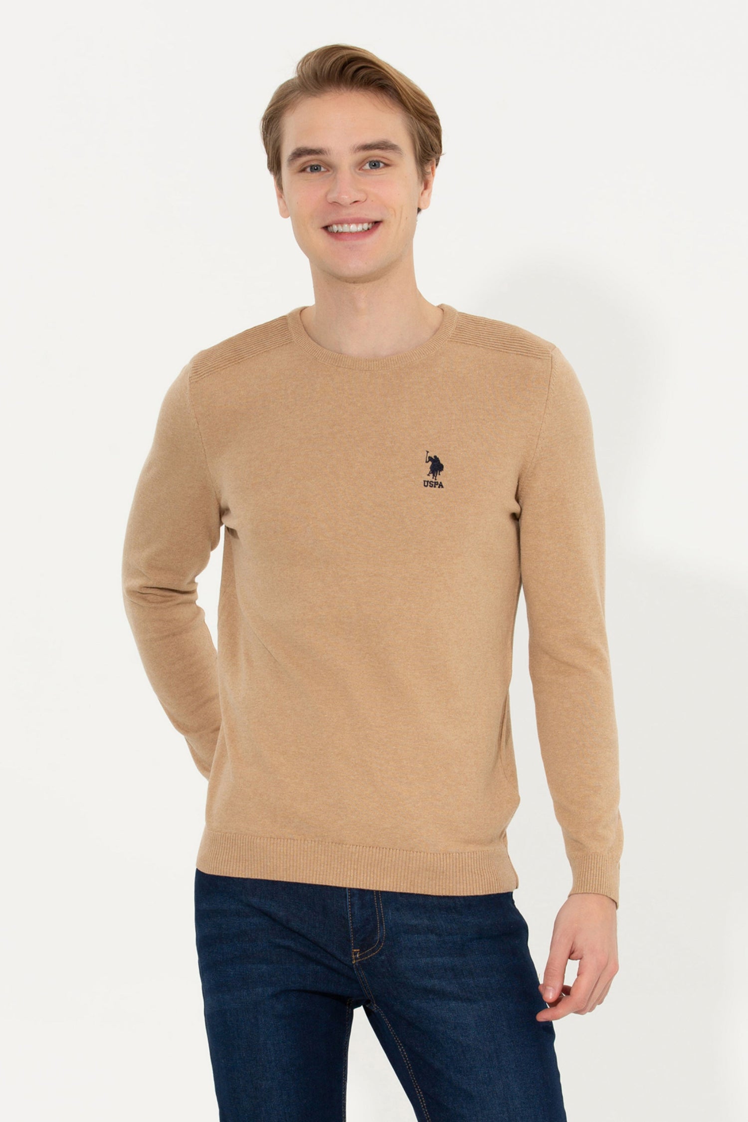 Beige Knitting Jumper